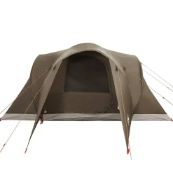 vidaXL Tienda de campaña familiar iglú 6 personas impermeable marrón Marr&oacute;n