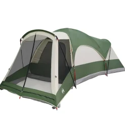 vidaXL Tienda de campaña familiar túnel 8 personas impermeable Verde Discount