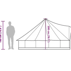 vidaXL Tienda de campaña familiar tipi 6 personas impermeable Azul Hot