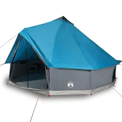 vidaXL Tienda de campaña familiar tipi 6 personas impermeable Azul Hot