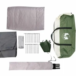 vidaXL Actividades Al Aire Libre-Tienda de campaña familiar túnel 8 personas impermeable