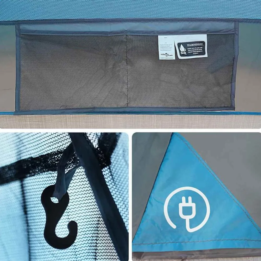 vidaXL Actividades Al Aire Libre-Tienda de campaña familiar tipi 6 personas impermeable