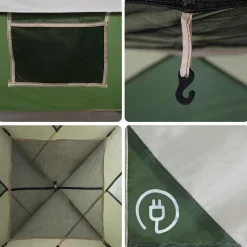vidaXL Tienda de campaña familiar para 6 personas impermeable Verde Online