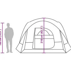 vidaXL Tienda de campaña familiar para 6 personas impermeable Verde Online