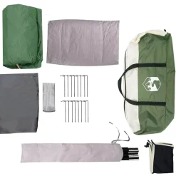 vidaXL Actividades Al Aire Libre-Tienda de campaña familiar túnel 6 personas impermeable