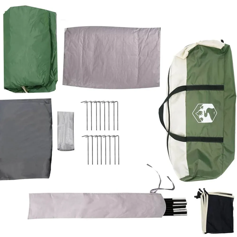 vidaXL Actividades Al Aire Libre-Tienda de campaña familiar túnel 6 personas impermeable
