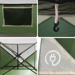 vidaXL Actividades Al Aire Libre-Tienda de campaña familiar para 6 personas impermeable