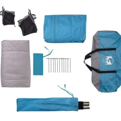 vidaXL Tienda de campaña familiar para 6 personas impermeable Azul Online