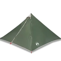 vidaXL Tienda de campaña familiar tipi 7 personas impermeable Verde Discount
