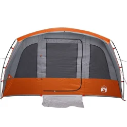 vidaXL Tienda de campaña familiar túnel 8 personas impermeable Gris Outlet