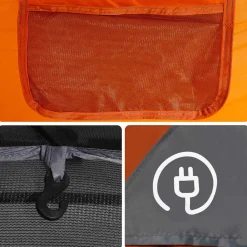 vidaXL Tienda de campaña familiar 6 personas impermeable gris naranja Gris y naranja Best