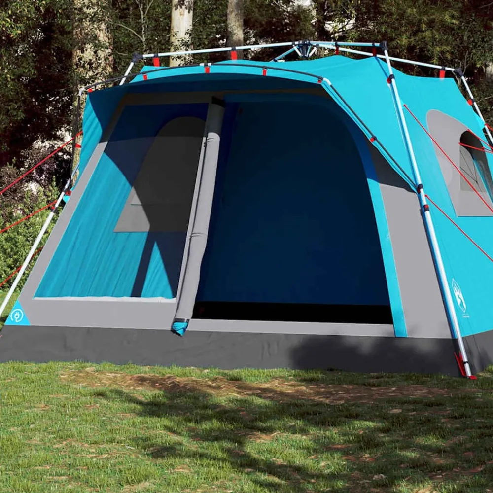 vidaXL Tienda de campaña familiar 7 personas apertura rápida Azul Hot