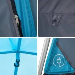 vidaXL Tienda de campaña familiar 7 personas apertura rápida Azul Hot