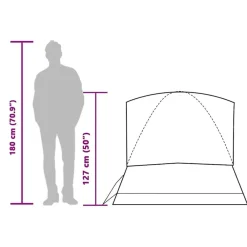 vidaXL Actividades Al Aire Libre-Tienda de campaña iglú para 2 personas impermeable naranja