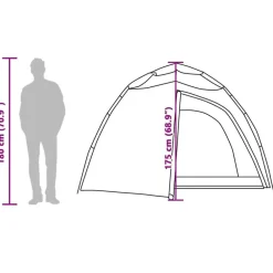 vidaXL Actividades Al Aire Libre-Tienda de campaña iglú 4 personas apertura rápida