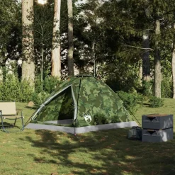 vidaXL Tienda de campaña iglú para 2 personas impermeable Camuflaje