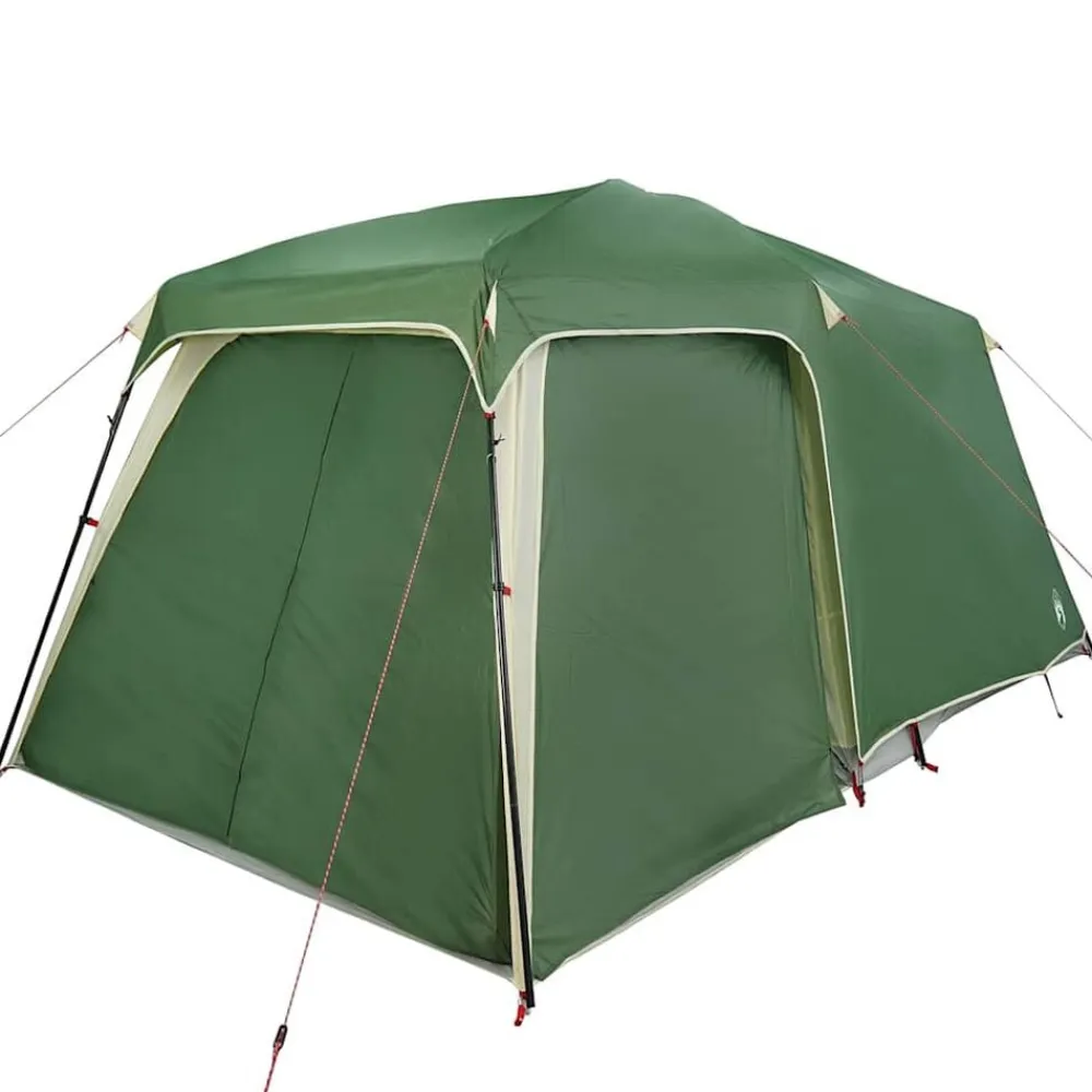 vidaXL Tienda de campaña iglú on porche 5 personas impermeable Verde Outlet