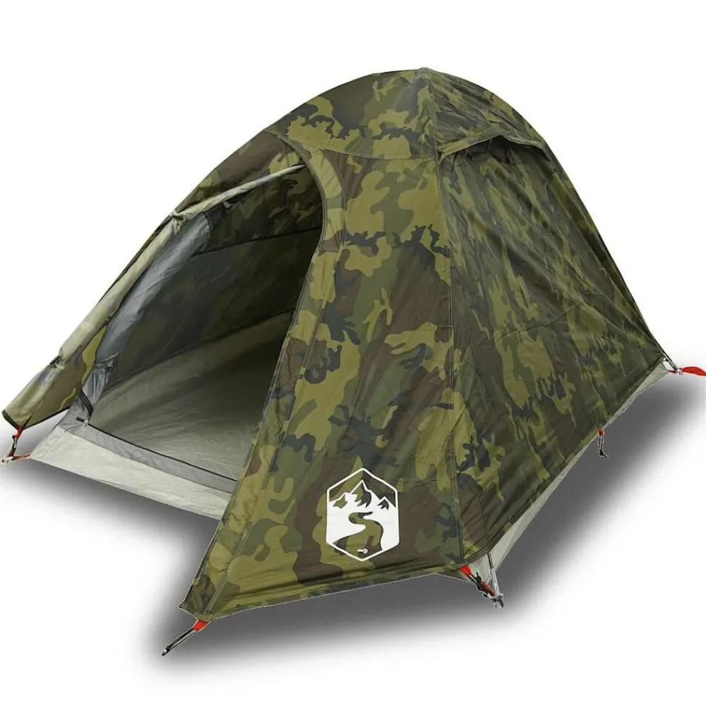 vidaXL Tienda de campaña iglú para 2 personas impermeable Camuflaje Discount