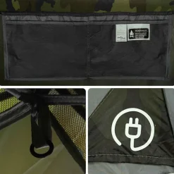 vidaXL Tienda de campaña iglú para 2 personas impermeable Camuflaje Discount