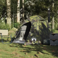 vidaXL Tienda de campaña iglú para 2 personas impermeable Camuflaje Discount