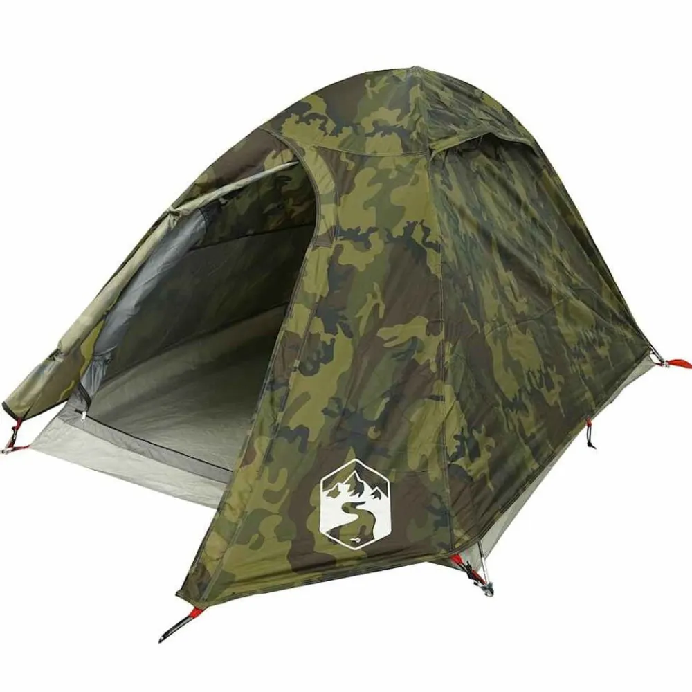 vidaXL Tienda de campaña iglú para 2 personas impermeable Camuflaje Discount