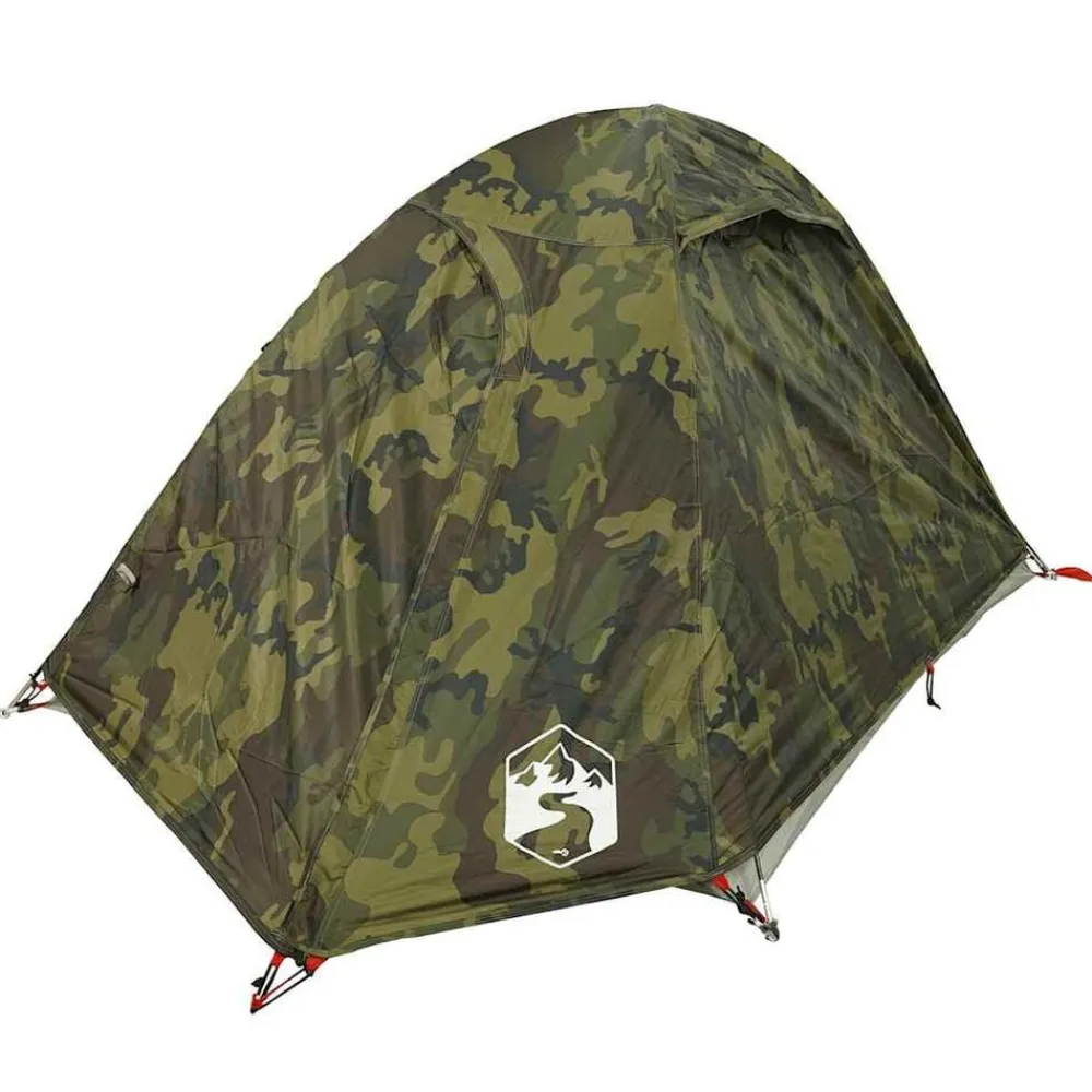 vidaXL Tienda de campaña iglú para 2 personas impermeable Camuflaje Discount
