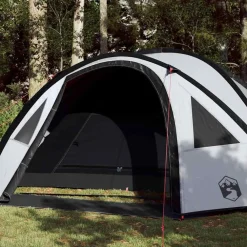 vidaXL Actividades Al Aire Libre-Tienda de campaña iglú 4 personas tela opaca impermeable blanco