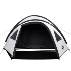 vidaXL Actividades Al Aire Libre-Tienda de campaña iglú 4 personas tela opaca impermeable blanco