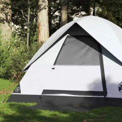 vidaXL Actividades Al Aire Libre-Tienda de campaña iglú 2 personas tela opaca impermeable blanco