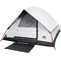 vidaXL Actividades Al Aire Libre-Tienda de campaña iglú 2 personas tela opaca impermeable blanco