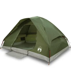 vidaXL Tienda de campaña iglú para 2 personas impermeable Verde oliva Discount