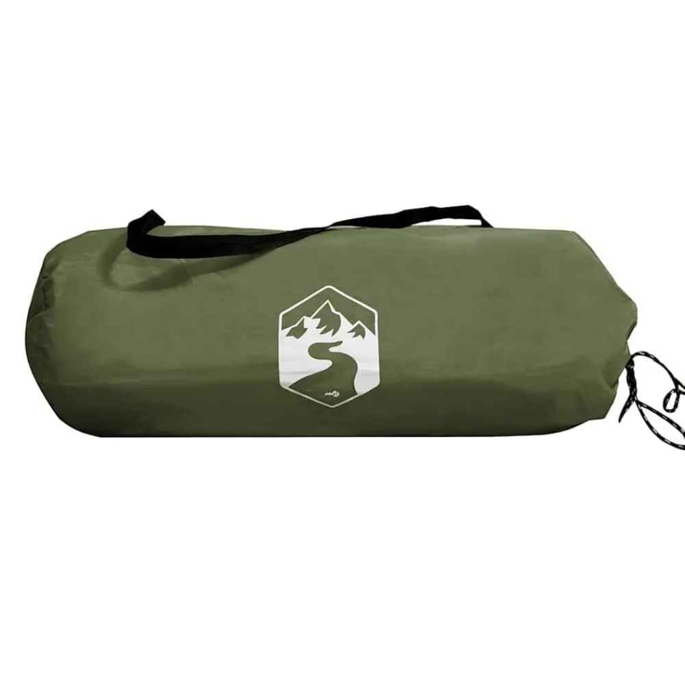 vidaXL Tienda de campaña iglú para 2 personas impermeable Verde oliva Discount