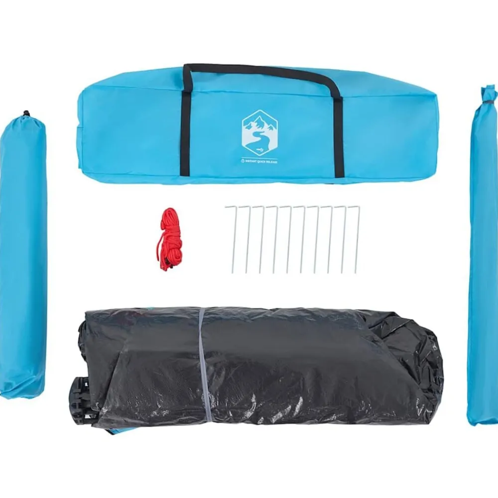 vidaXL Tienda de campaña iglú 4 personas apertura rápida Azul Best