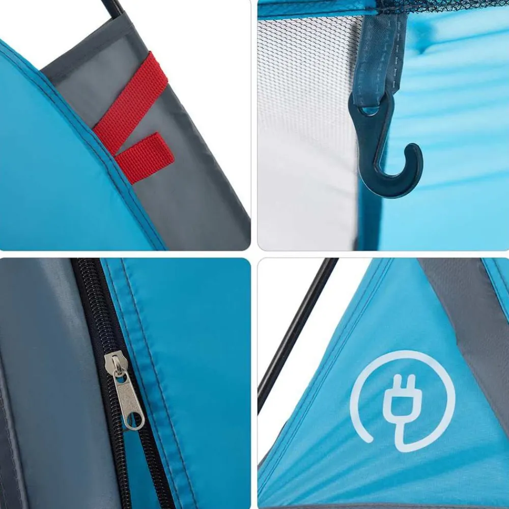 vidaXL Tienda de campaña iglú 4 personas apertura rápida Azul Best
