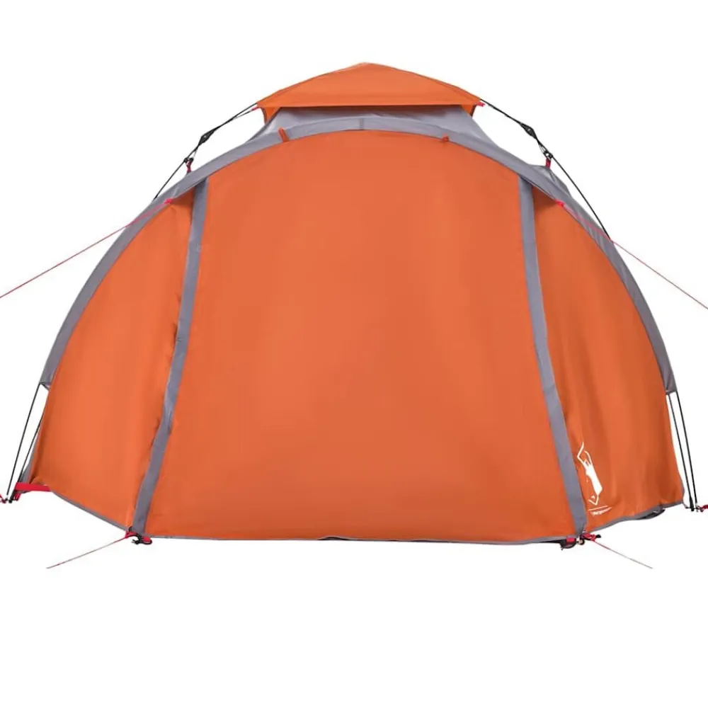 vidaXL Tienda de campaña iglú 3 personas apertura rápida gris/naranja Gris y naranja Discount