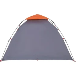 vidaXL Tienda de campaña iglú 3 personas apertura rápida gris/naranja Gris y naranja Discount