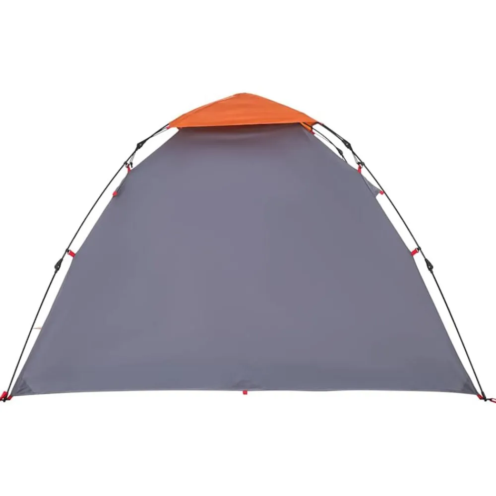 vidaXL Tienda de campaña iglú 3 personas apertura rápida gris/naranja Gris y naranja Discount