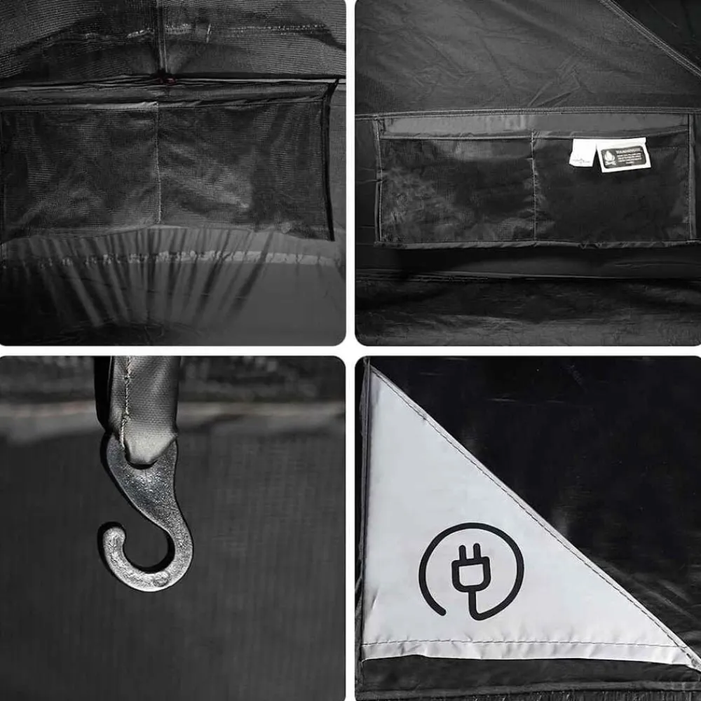 vidaXL Actividades Al Aire Libre-Tienda de campaña iglú 4 personas tela opaca impermeable