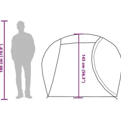 vidaXL Actividades Al Aire Libre-Tienda de campaña iglú 4 personas tela opaca impermeable