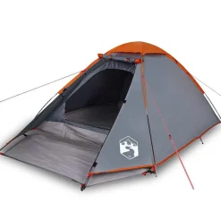 vidaXL Tienda de campaña iglú para 2 personas impermeable gris naranja Gris y naranja New