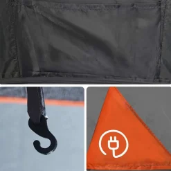 vidaXL Tienda de campaña iglú para 2 personas impermeable gris naranja Gris y naranja New