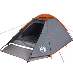 vidaXL Tienda de campaña iglú para 2 personas impermeable gris naranja Gris y naranja New