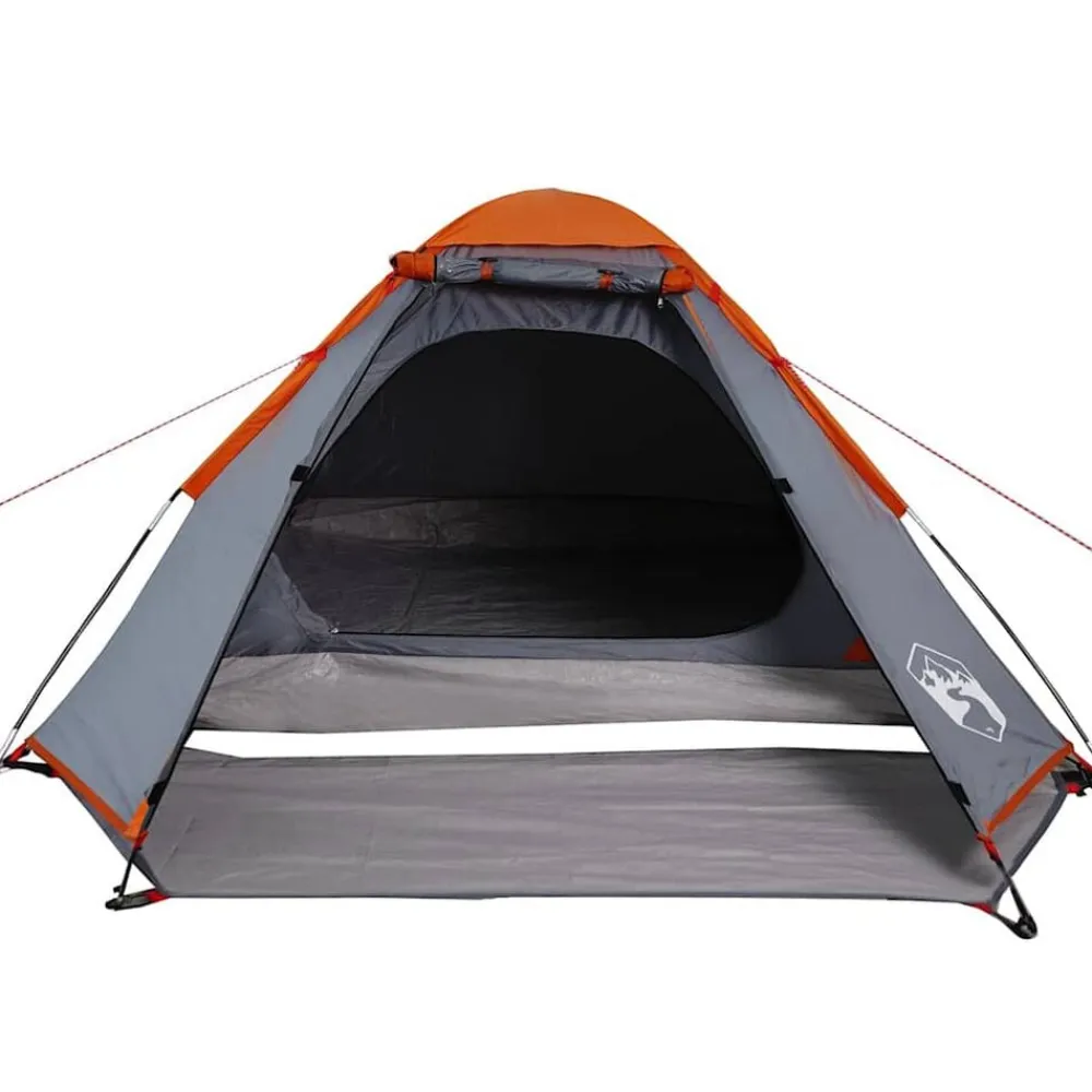 vidaXL Tienda de campaña iglú para 2 personas impermeable gris naranja Gris y naranja New
