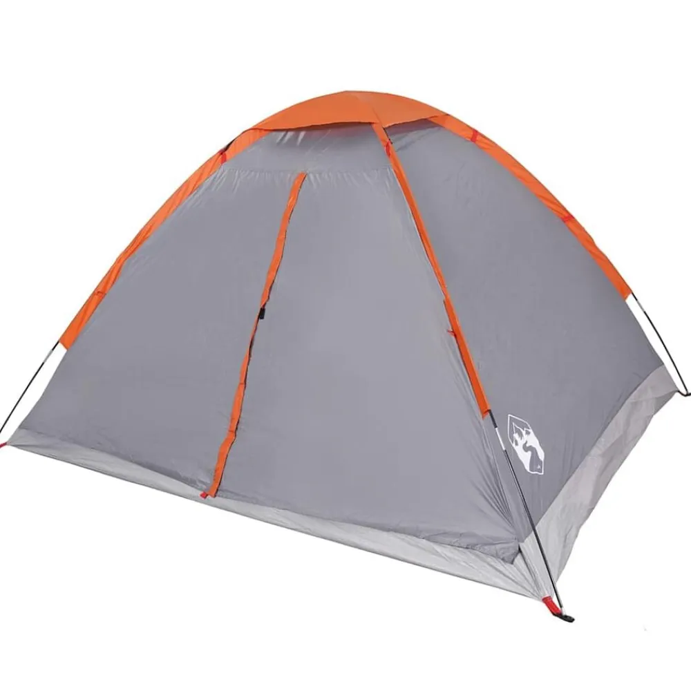vidaXL Tienda de campaña iglú para 2 personas impermeable gris naranja Gris y naranja Best