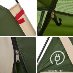 vidaXL Actividades Al Aire Libre-Tienda de campaña iglú 4 personas apertura rápida