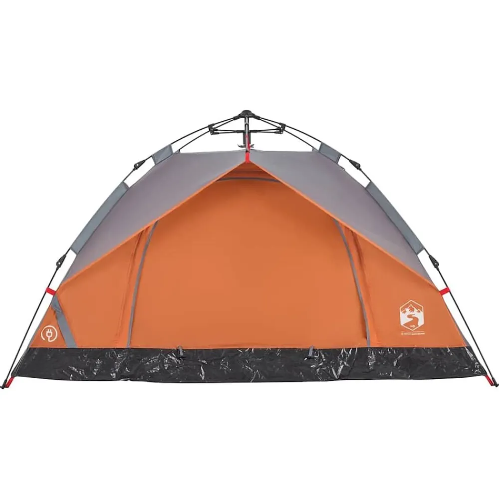 vidaXL Tienda de campaña iglú 2 personas apertura rápida gris/naranja Gris y naranja Hot
