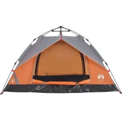 vidaXL Tienda de campaña iglú 2 personas apertura rápida gris/naranja Gris y naranja Hot