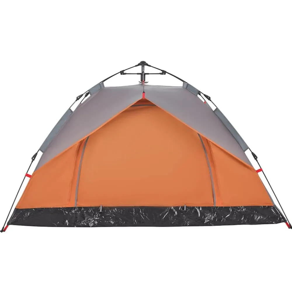 vidaXL Tienda de campaña iglú 2 personas apertura rápida gris/naranja Gris y naranja Hot