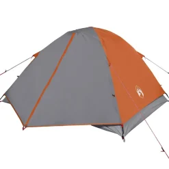 vidaXL Tienda de campaña iglú para 3 personas impermeable naranja Gris y naranja New