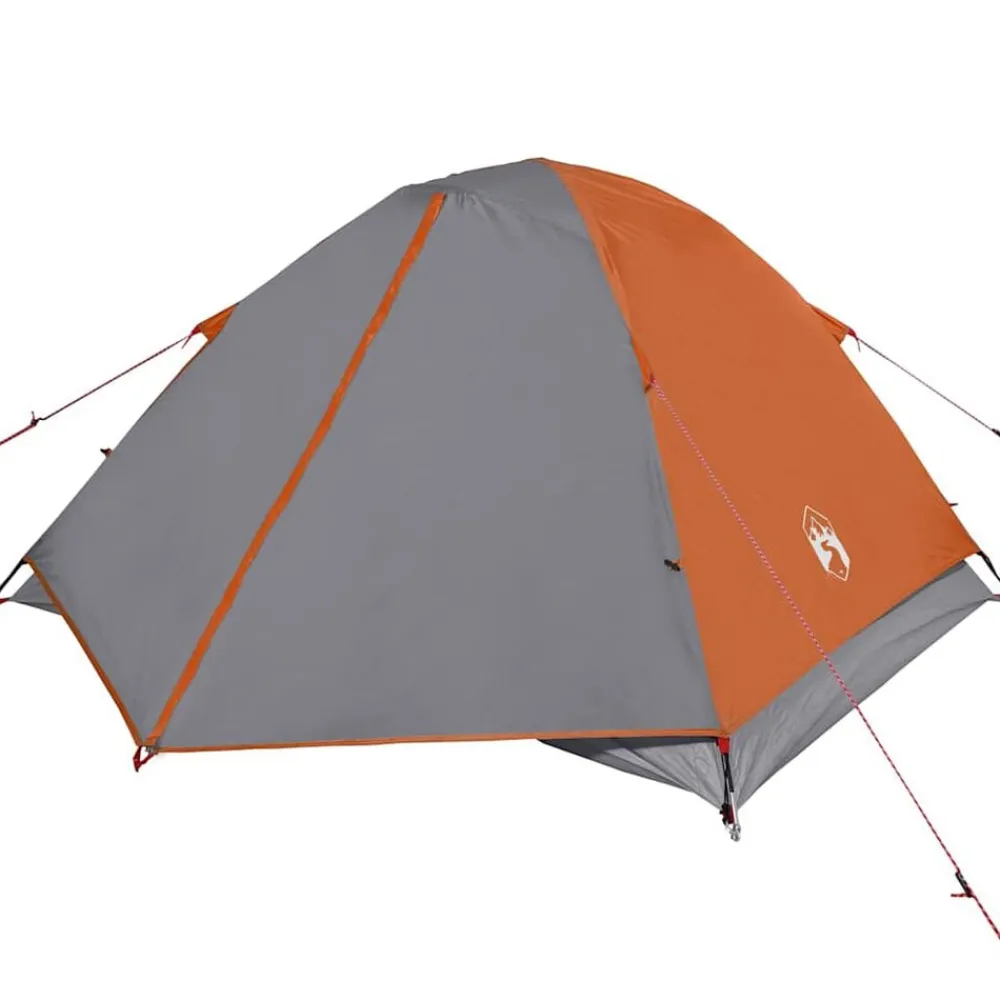vidaXL Tienda de campaña iglú para 3 personas impermeable naranja Gris y naranja New